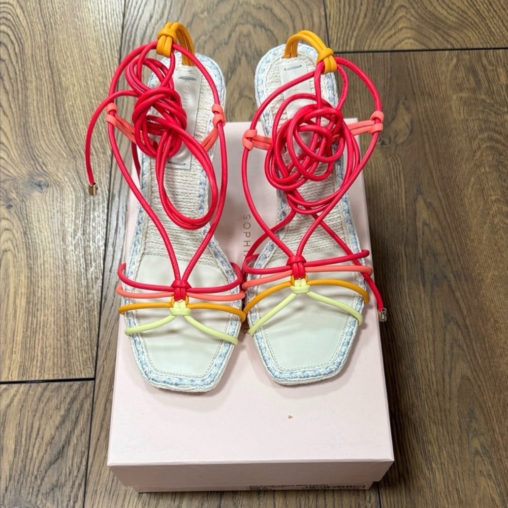 Sophia Webster Flo Copacabana Mid Sandal - Red, Orange, Yellow